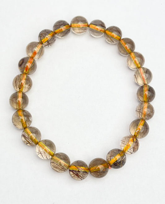 Rutilkvarts armbånd 9mm+