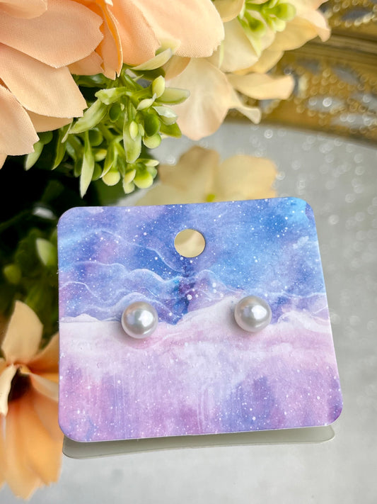 Øredobber med naturlige perler i 925 sterling sølv