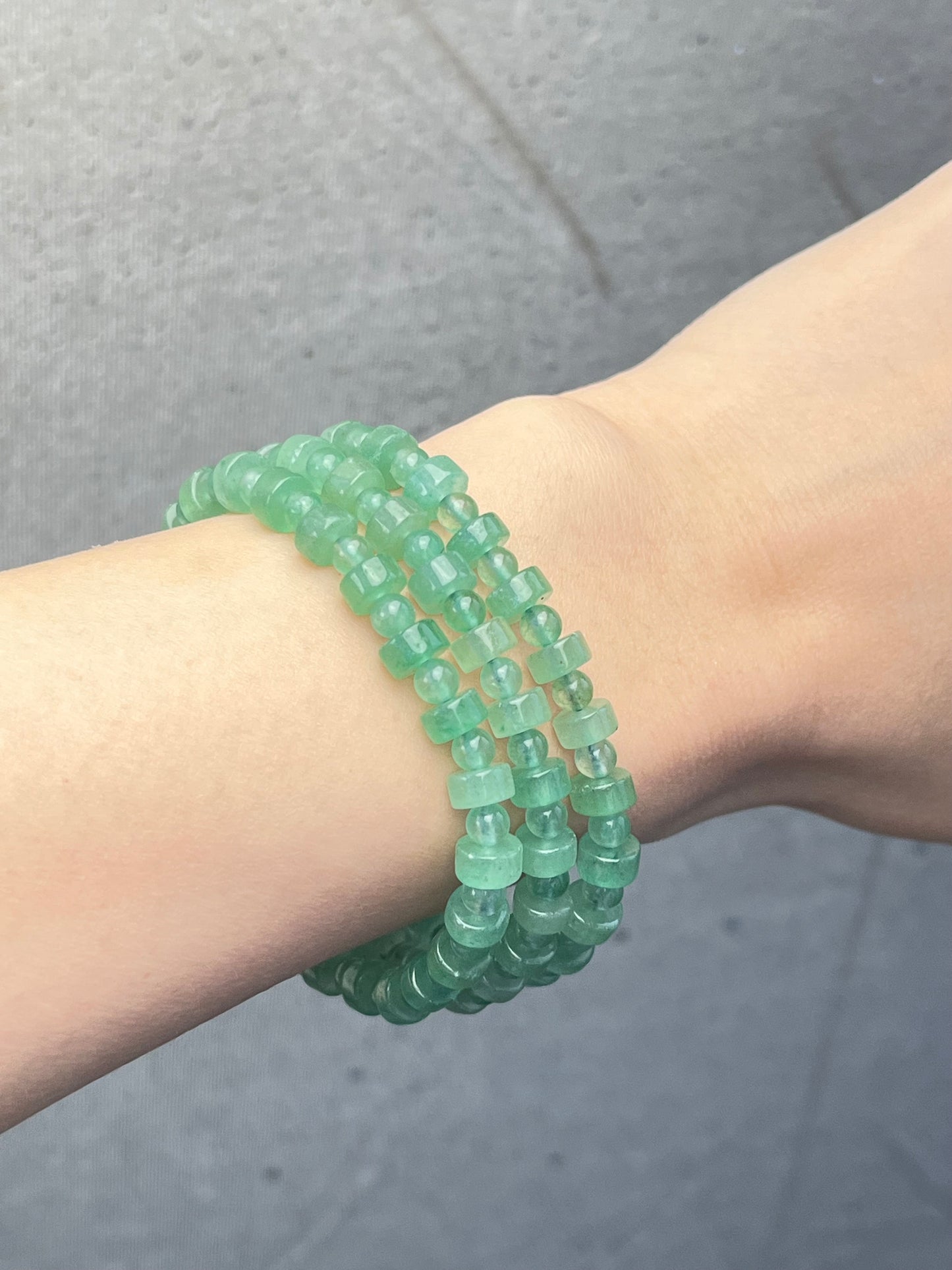 Grønn Aventurin armbånd 6mm+