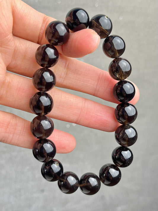 Røykkvarts armbånd 11mm+