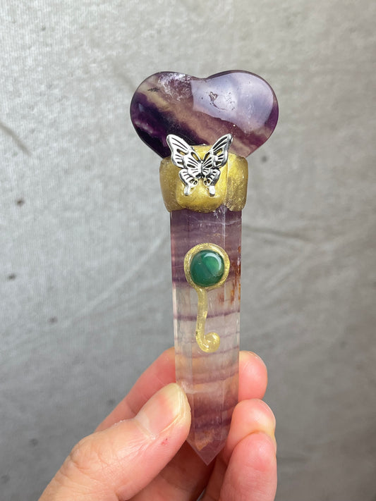 Krystall tryllestav, Fluoritt