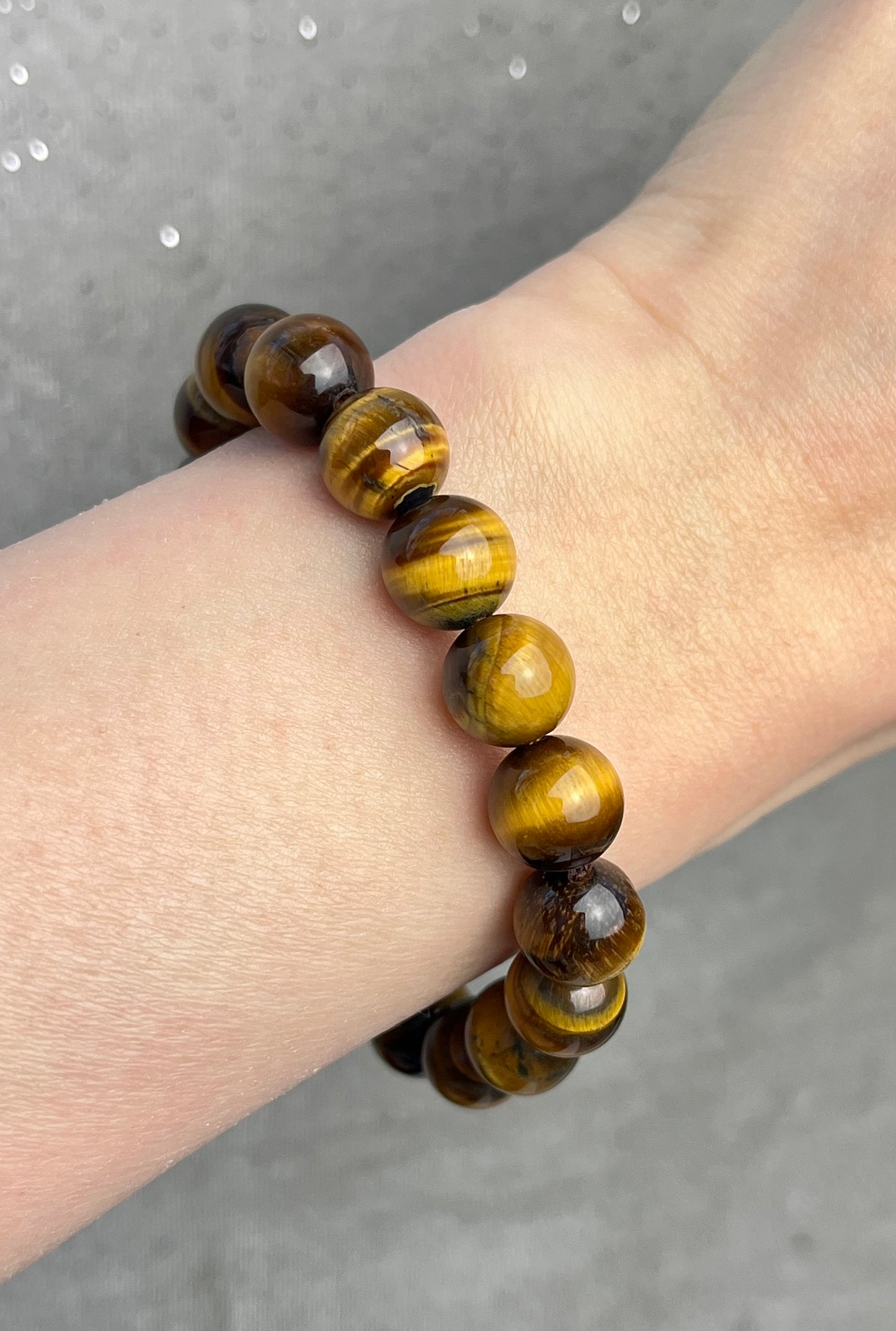 Tigerøye armbånd 9-10mm+