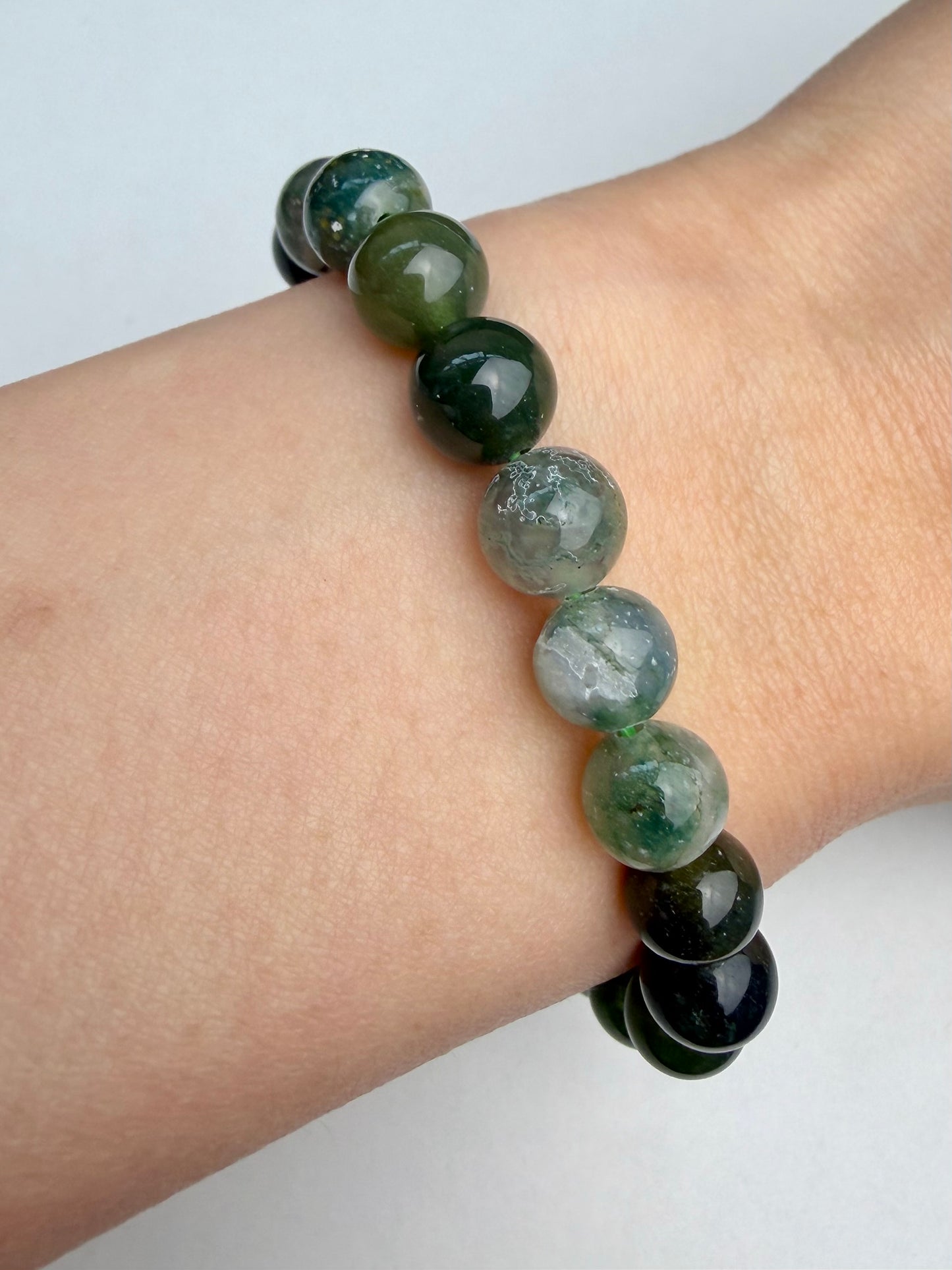 Mose Agat armbånd 8mm+