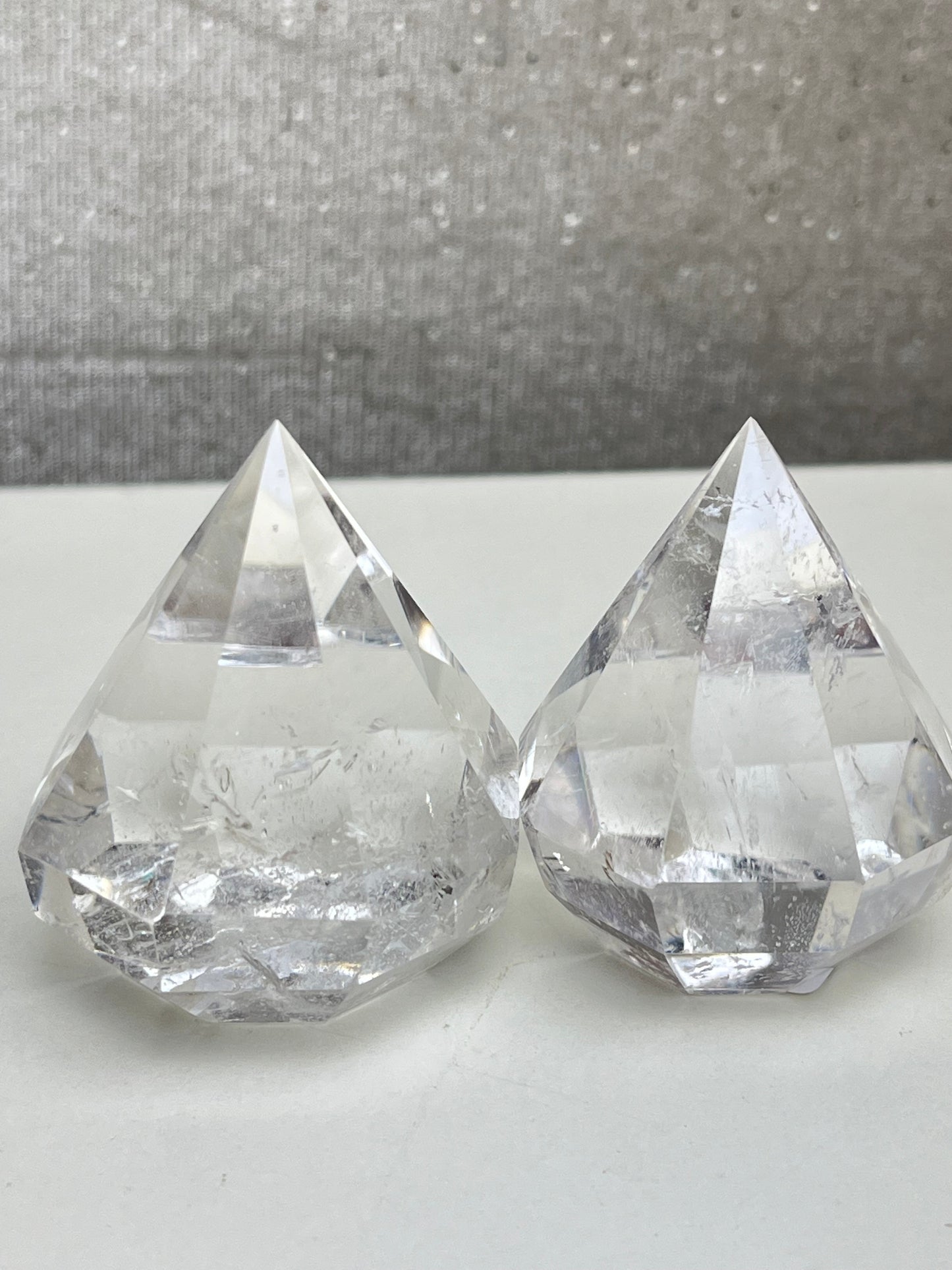 Bergkrystall klar kvarts diamant form