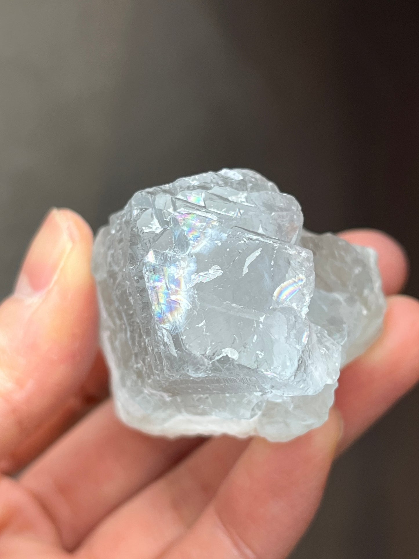 Lys blå Fluoritt, Rå, God kvalitet