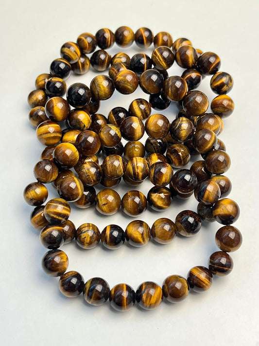 Tigerøye armbånd 9-10mm+