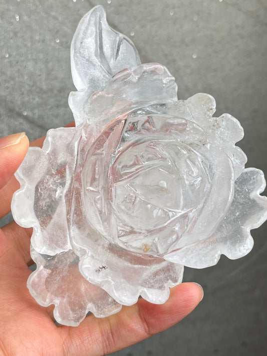 Bergkrystall klar kvarts blomst