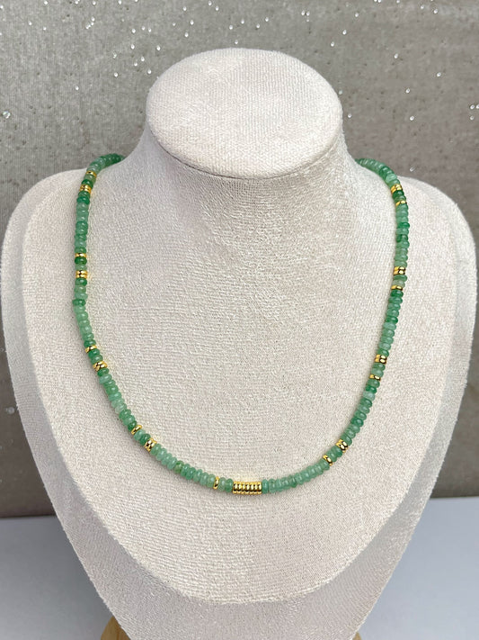 Grønn Aventurin Halskjede
