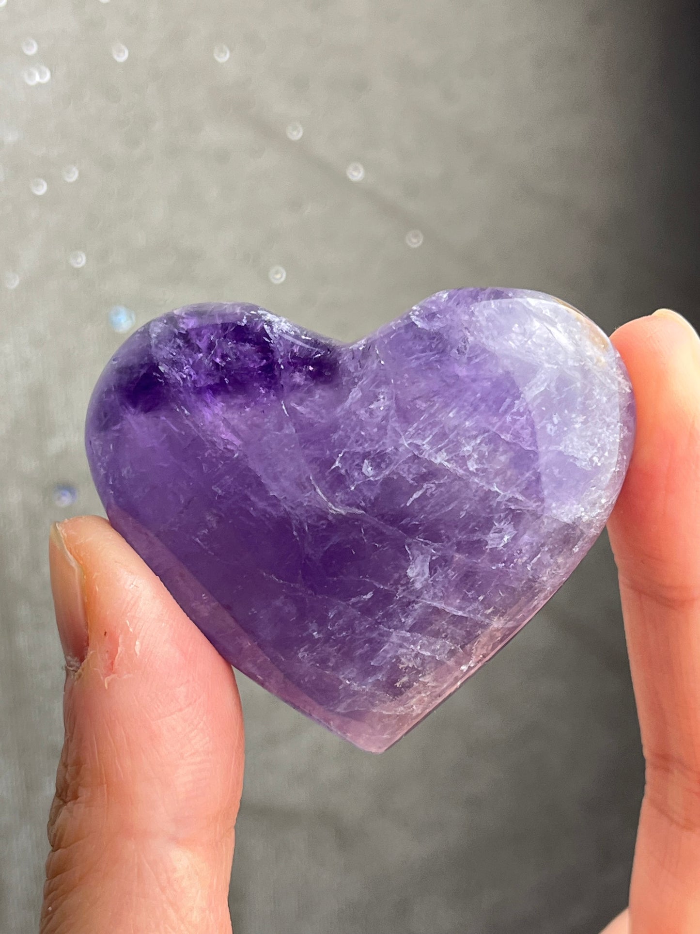 Ametyst hjerte 4-5cm