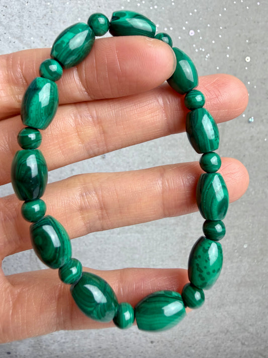 Malakitt armbånd 8mm+
