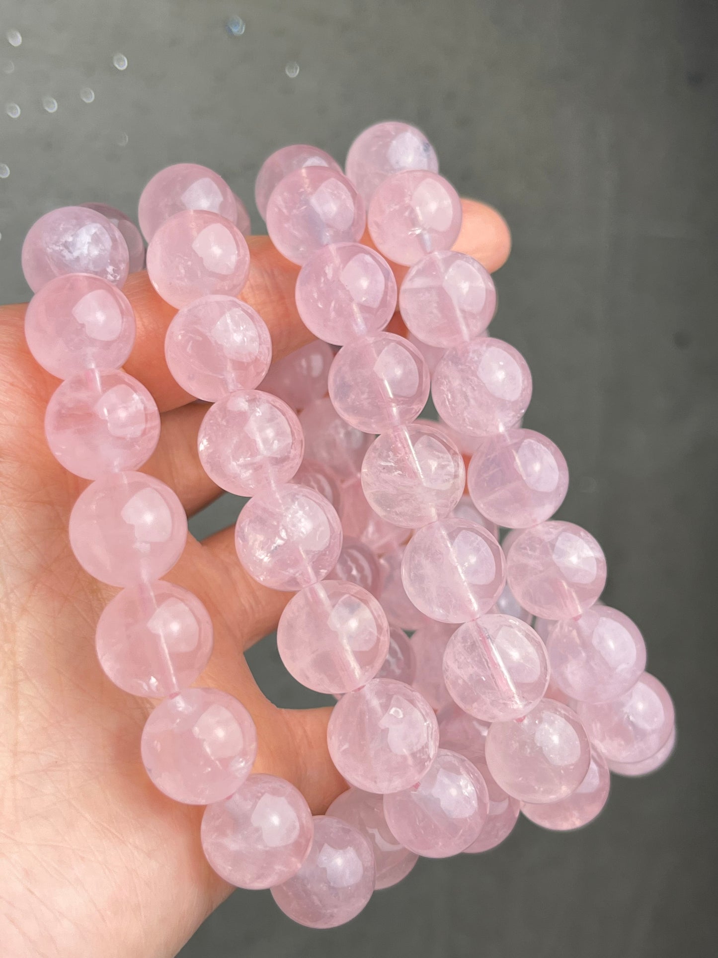 Rosenkvarts armbånd 11-12mm+