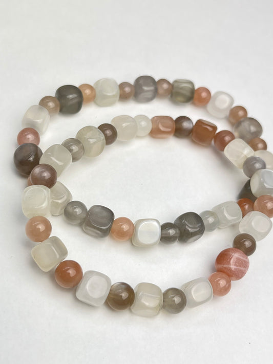 Månestein & solstein armbånd 6mm+