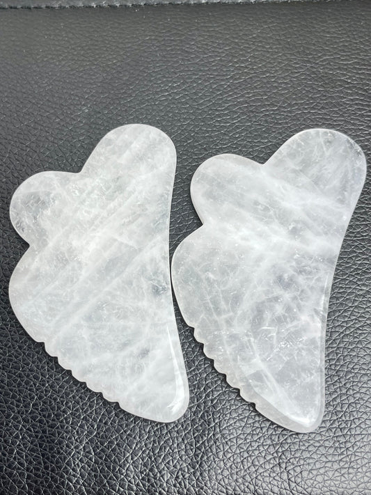 Bergkrystall klar kvarts Gua Sha