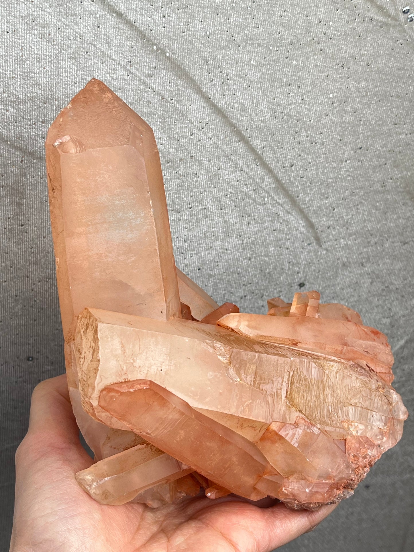 kvarts gruppe med hematitt XL, 1kg