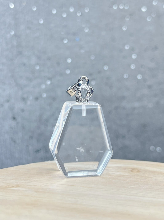 Klar kvarts Bergkrystall Anheng i 925 sterling sølv