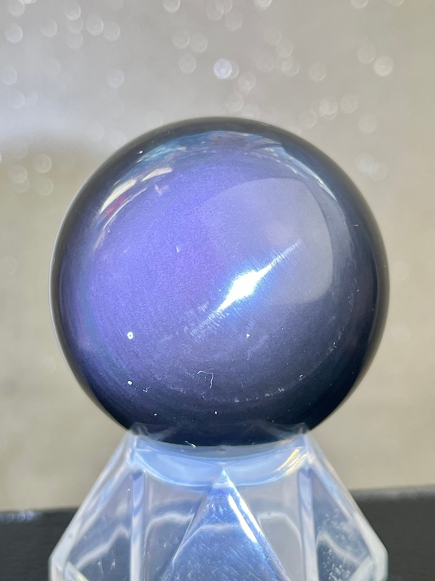 Regnbue obsidian kule