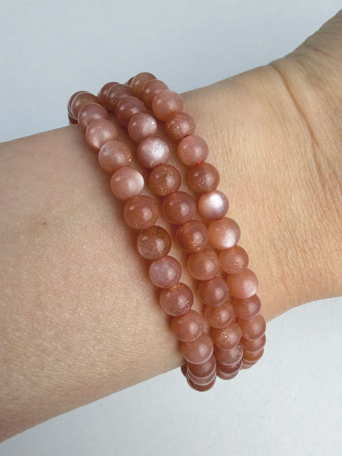 Solstein og månestein armbånd 5mm+