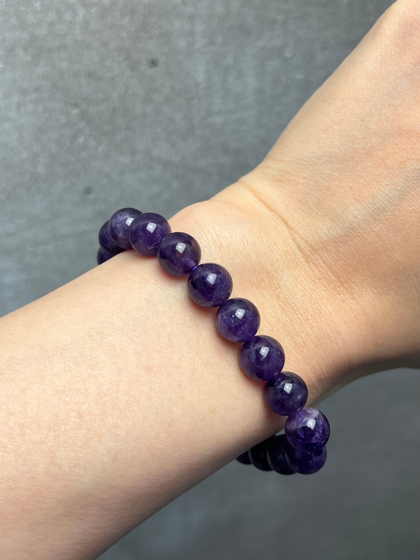 Ametyst armbånd 8-9mm+