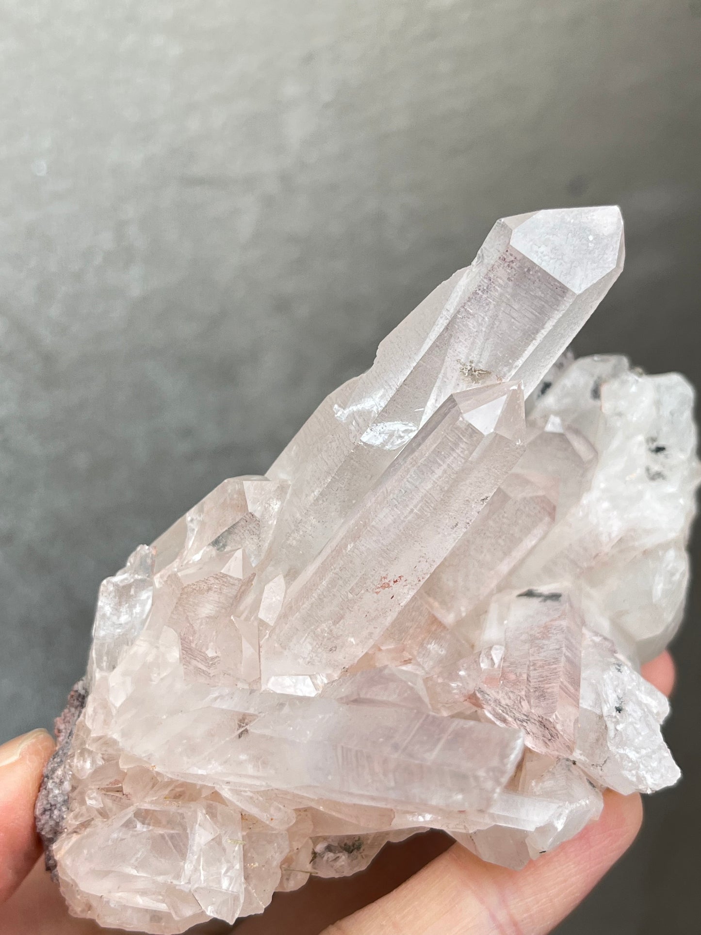 Kvarts gruppe med jernoksid