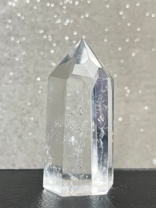 Bergkrystall klar kvarts tårn