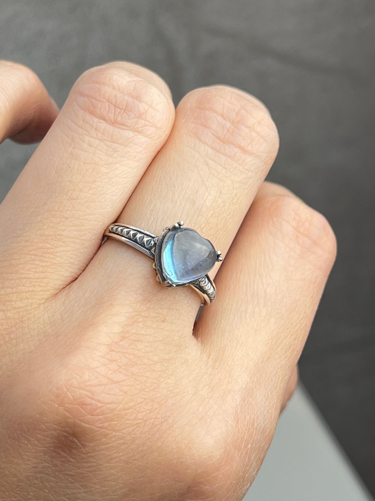 Ring med Akvamarin i 925 sterling sølv
