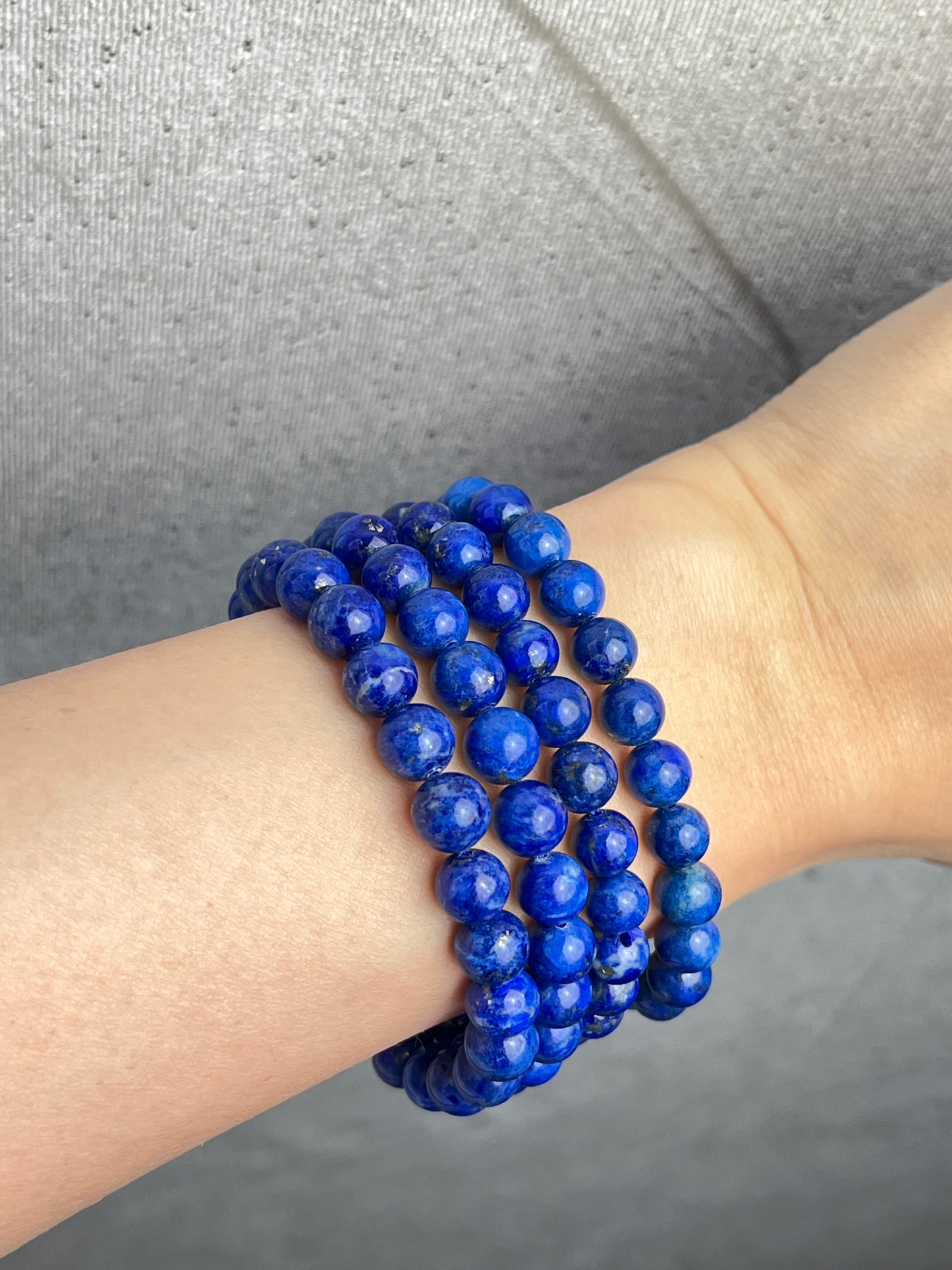Lapis lazuli armbånd 7mm+