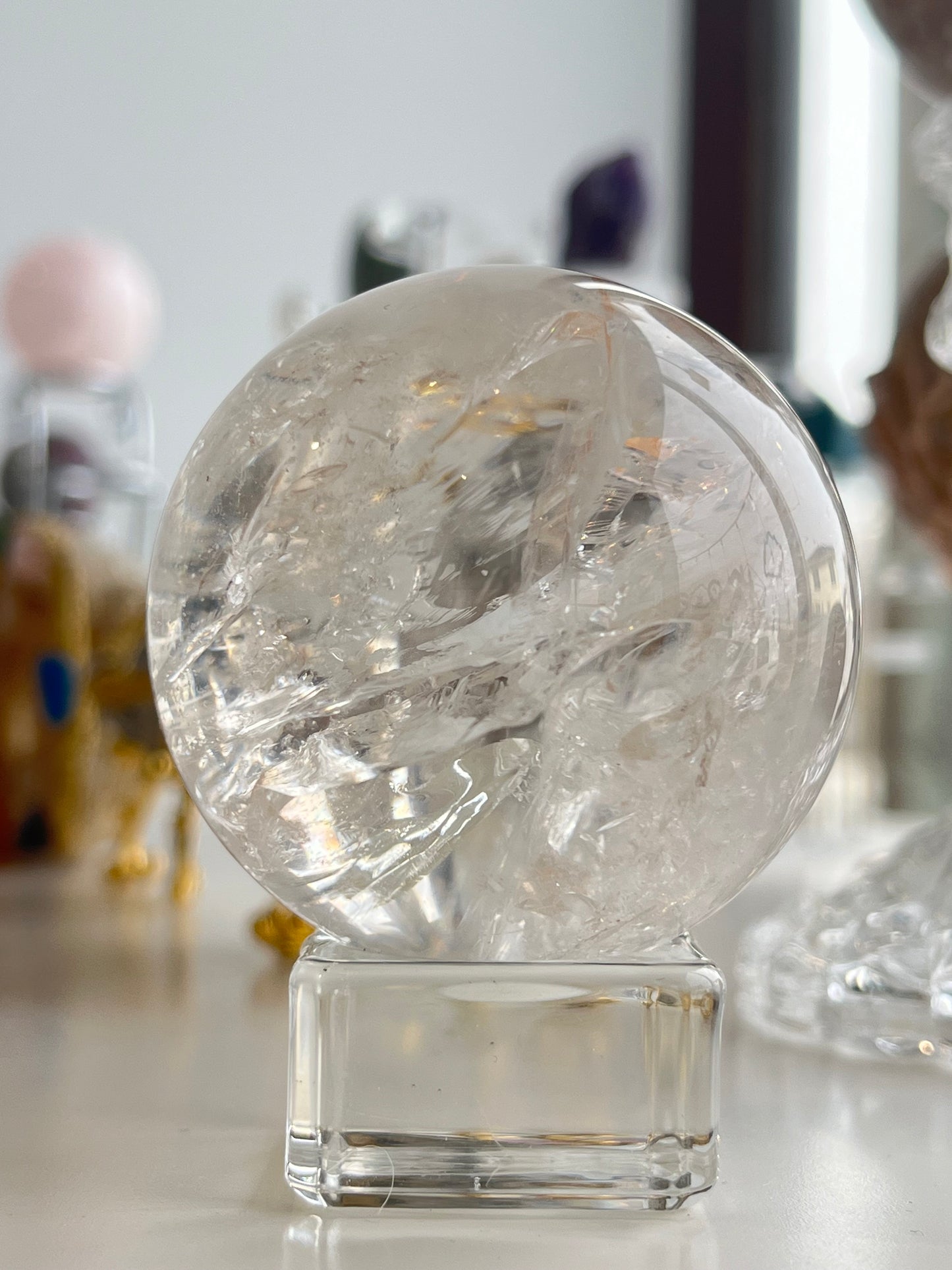 Klar kvarts Bergkrystall Kule, God kvalitet