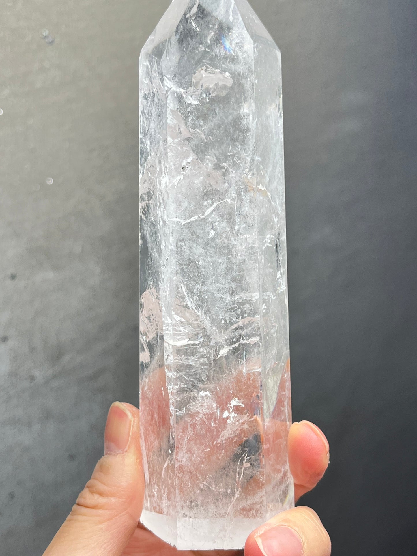 Bergkrystall klar kvarts tårn