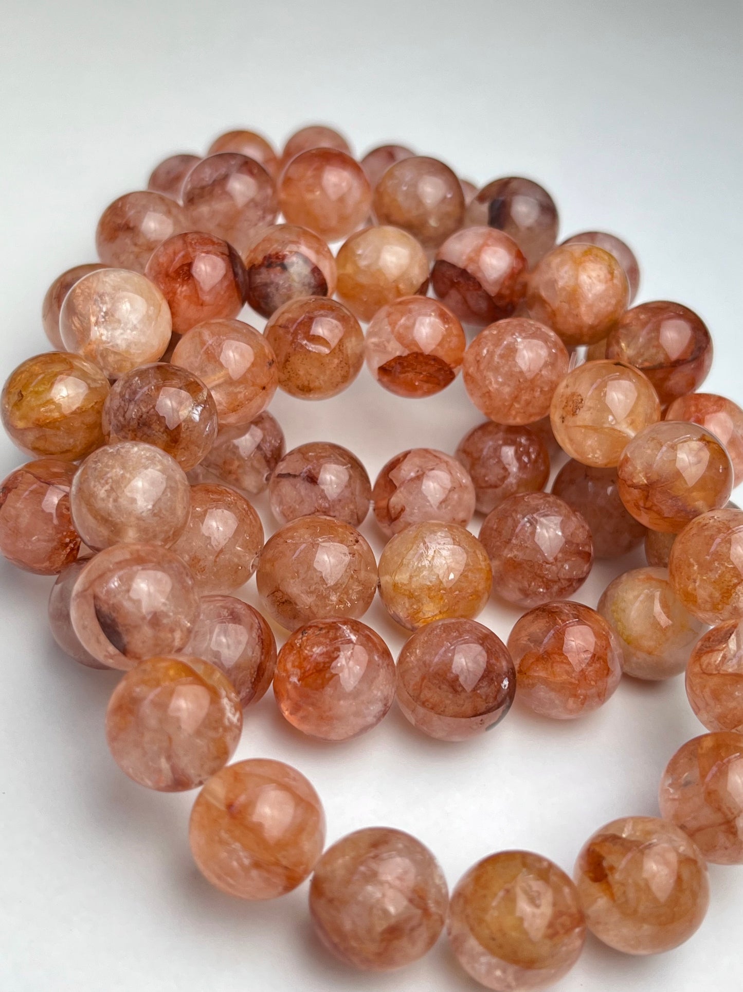 Flame quartz bracelet 12-13mm+