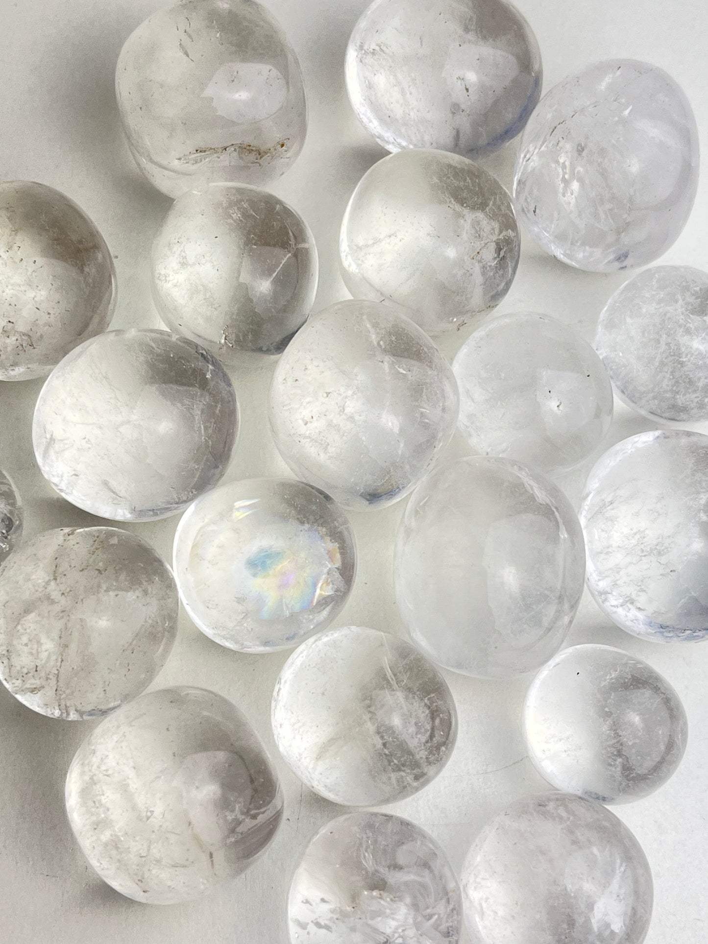 Bergkrystall klar kvarts tromlet 20-30mm