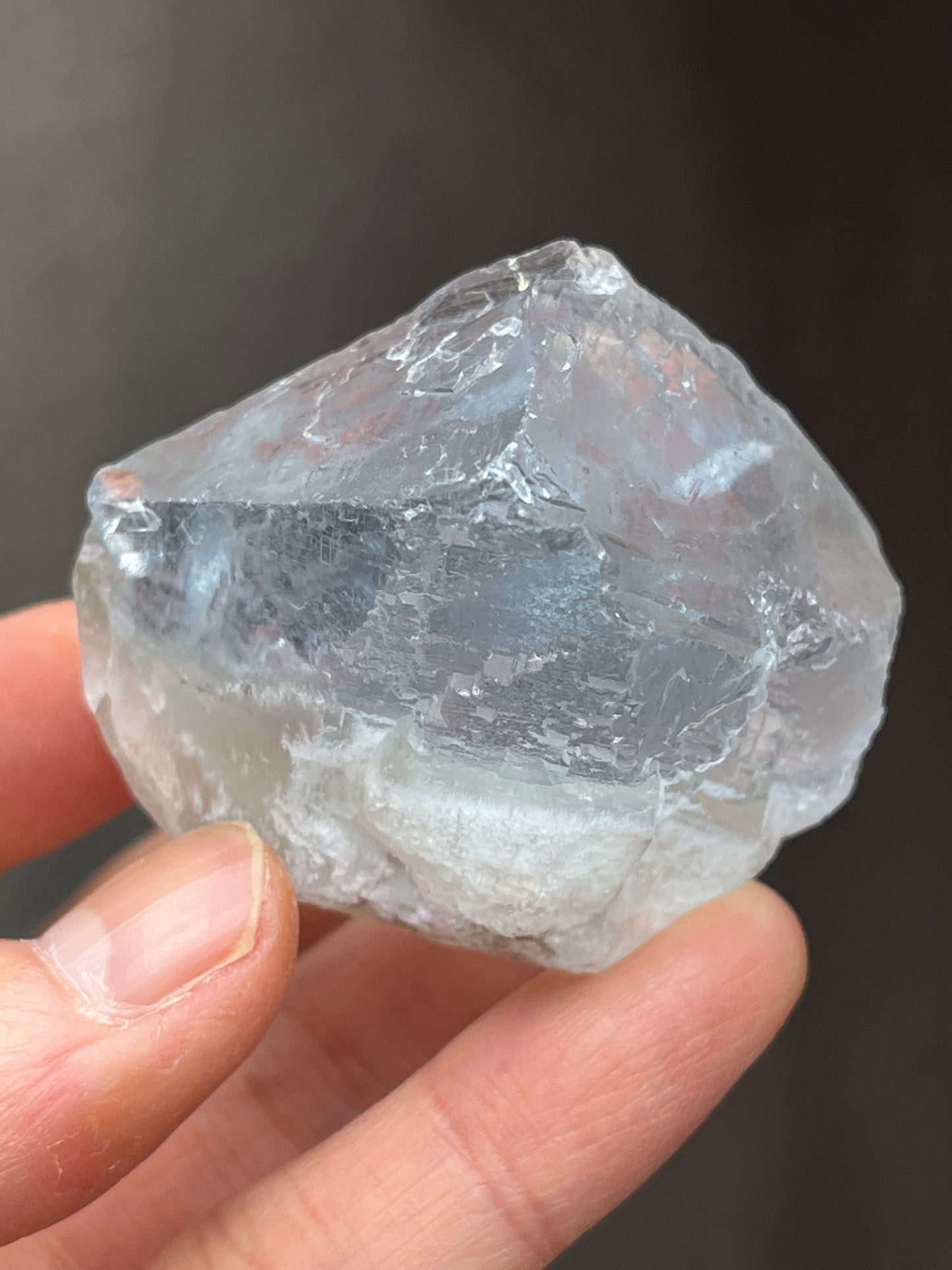 Lys blå Fluoritt, Rå, God kvalitet