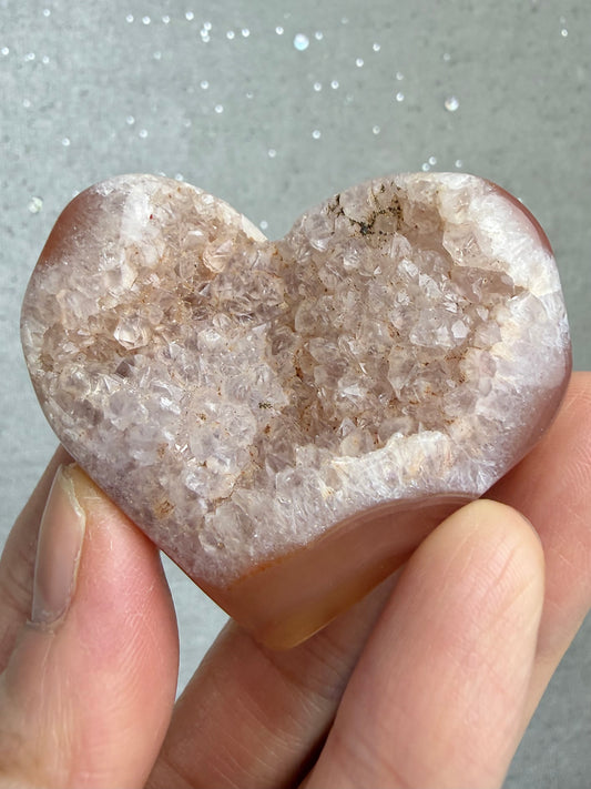 Druzy Agat Hjerte