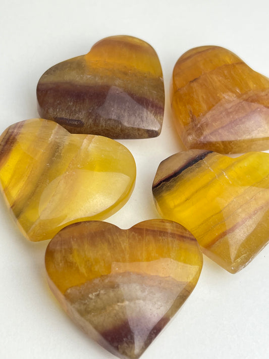 Gul Fluoritt Hjerte
