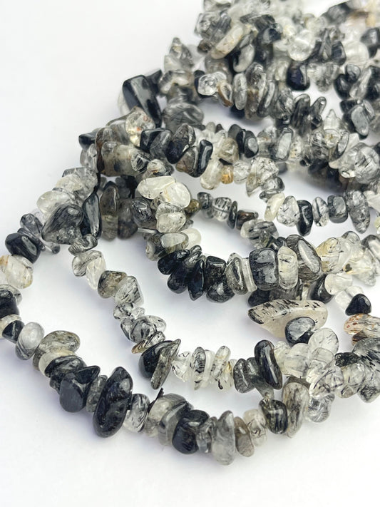 Turmalinkvarts chips armbånd 8mm+