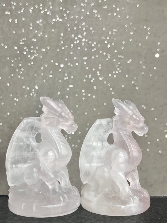 Lys Rosenkvarts Drage