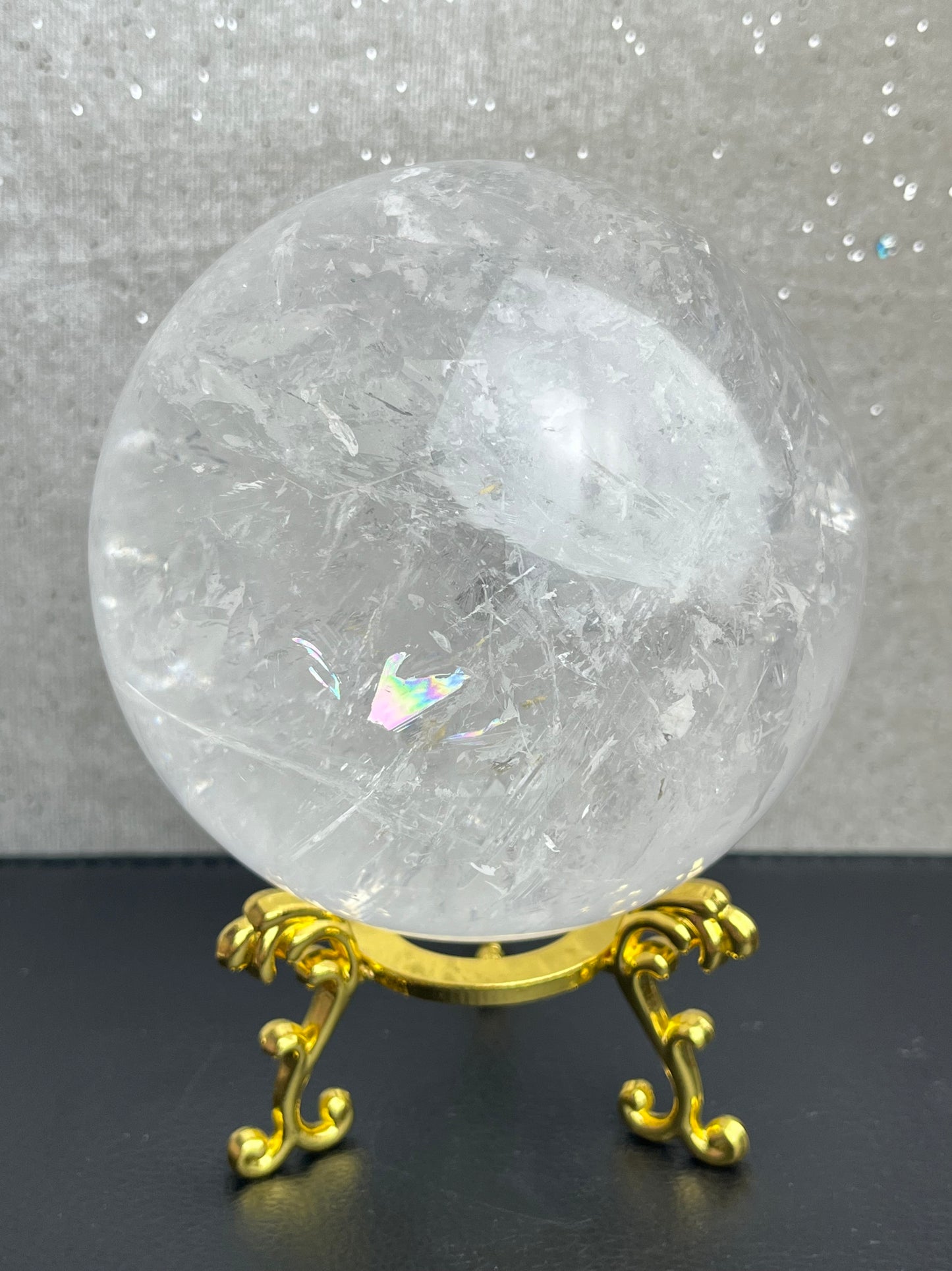 Klar kvarts Bergkrystall Kule 9.5cm, 1.2kg