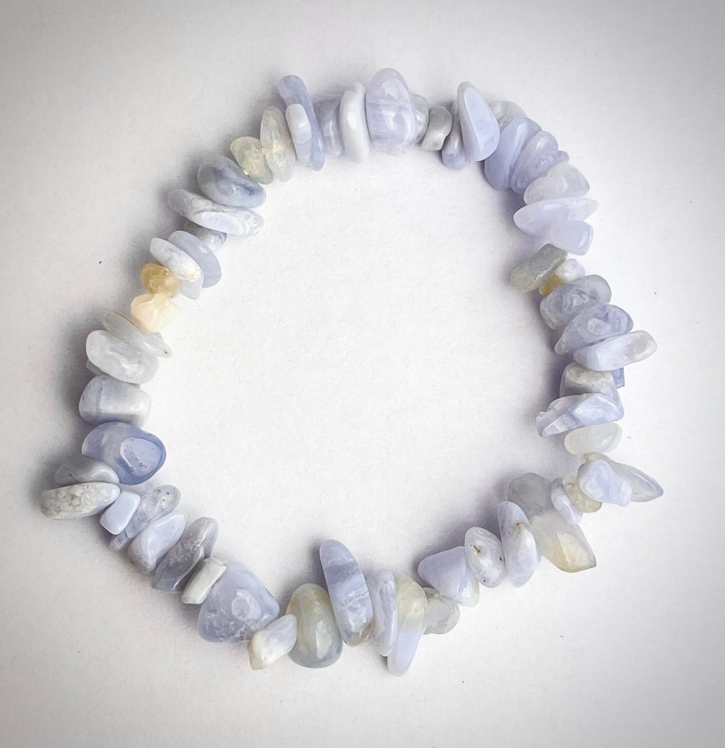 Blonde Agat chips armbånd 7mm+