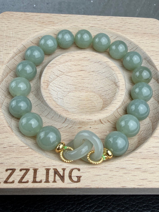 Jade, Nefritt armbånd 10mm+