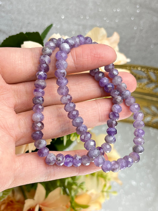 Ametyst armbånd 6mm+
