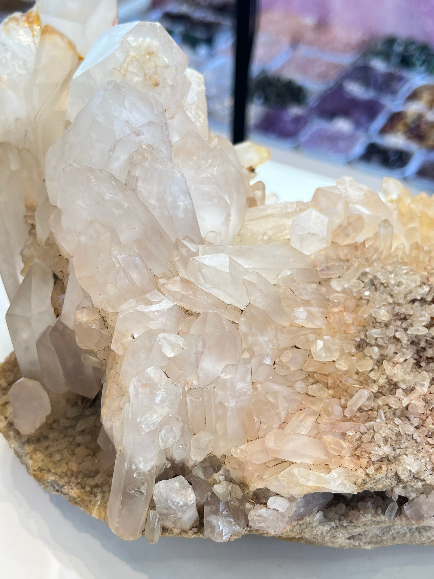 Kvarts gruppe med jernoksid XL, 3.2kg