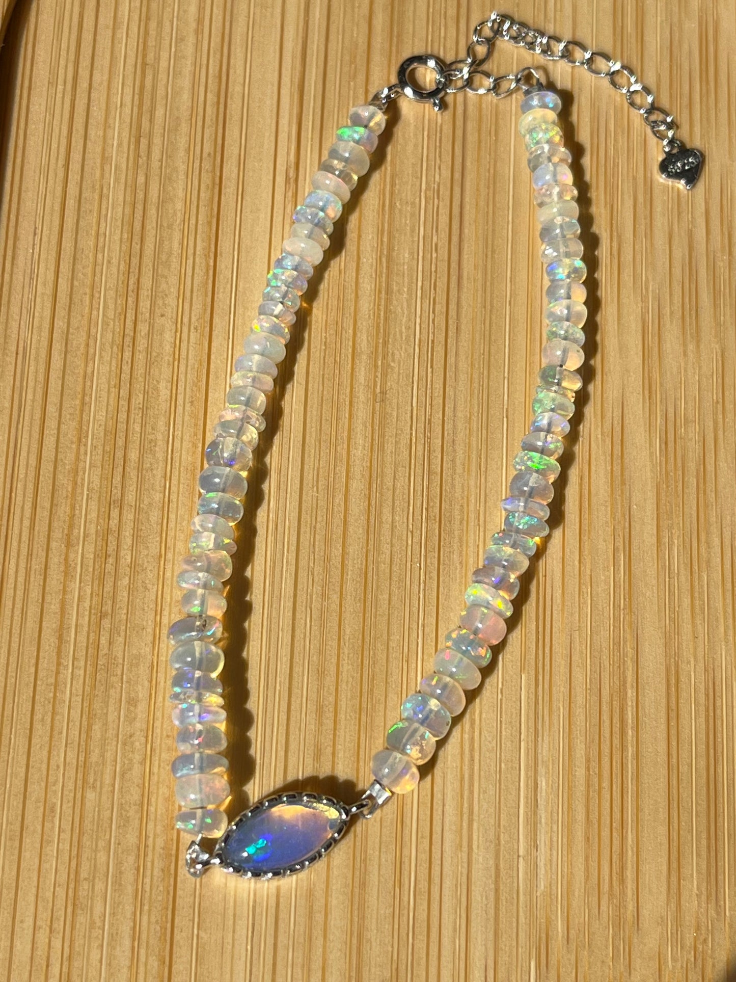 Opal armbånd i 925 sterling sølv