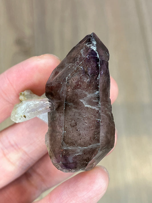 Røykkvarts+Ametyst med hematitt (Shangaan Amethyst)