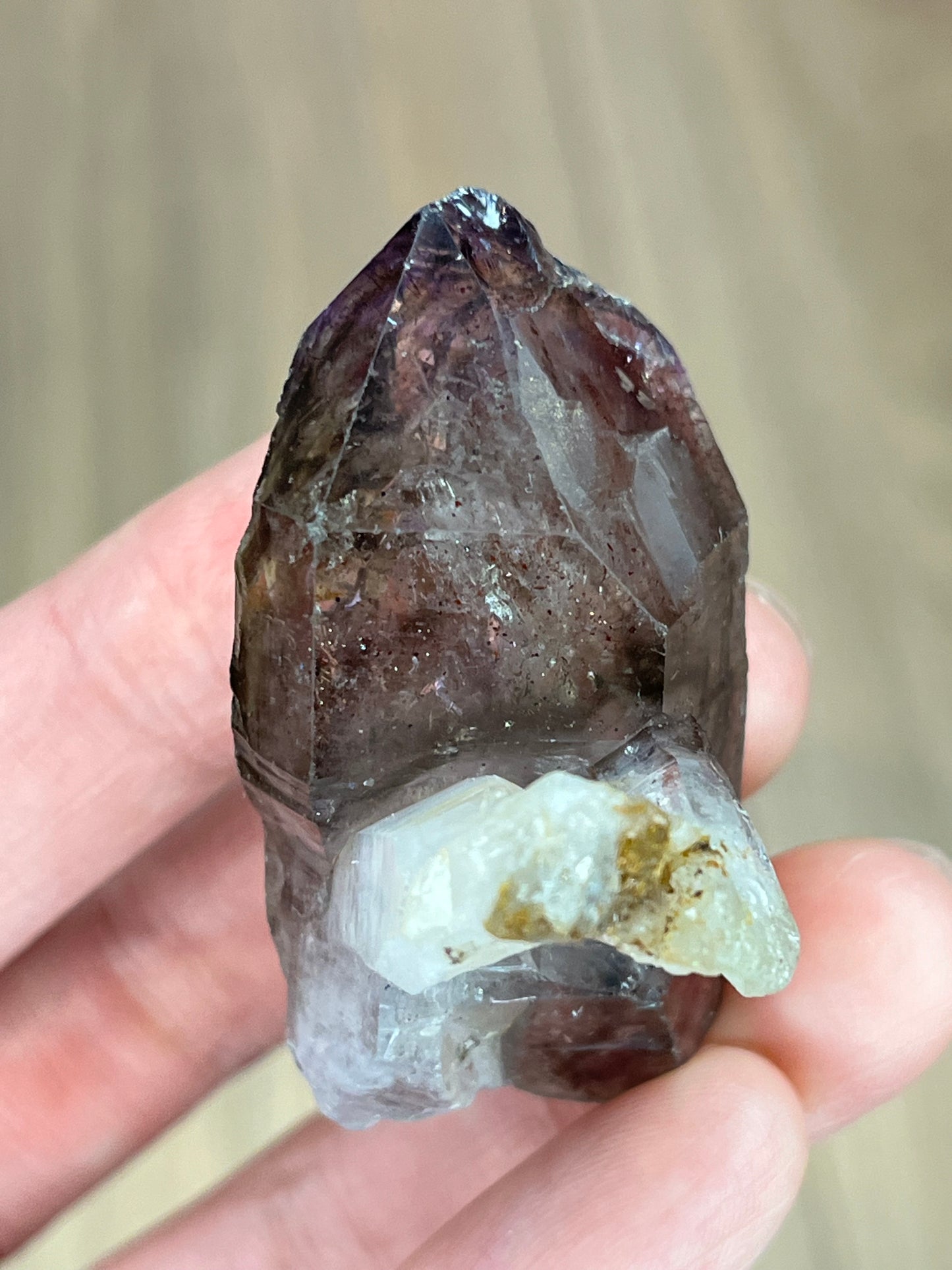 Røykkvarts+Ametyst med hematitt (Shangaan Amethyst)