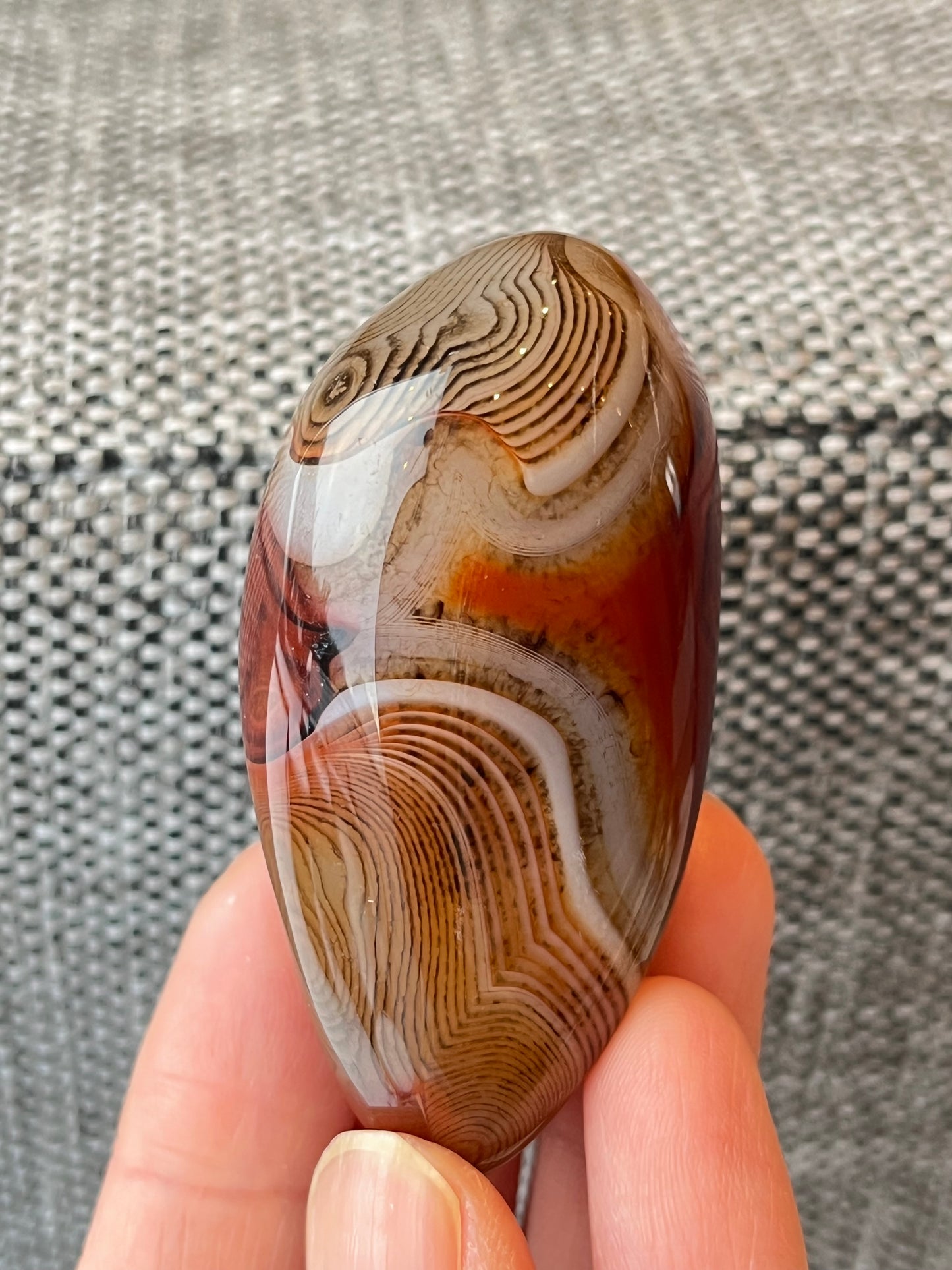 Bånd Agat Tromlet XL 4-6cm