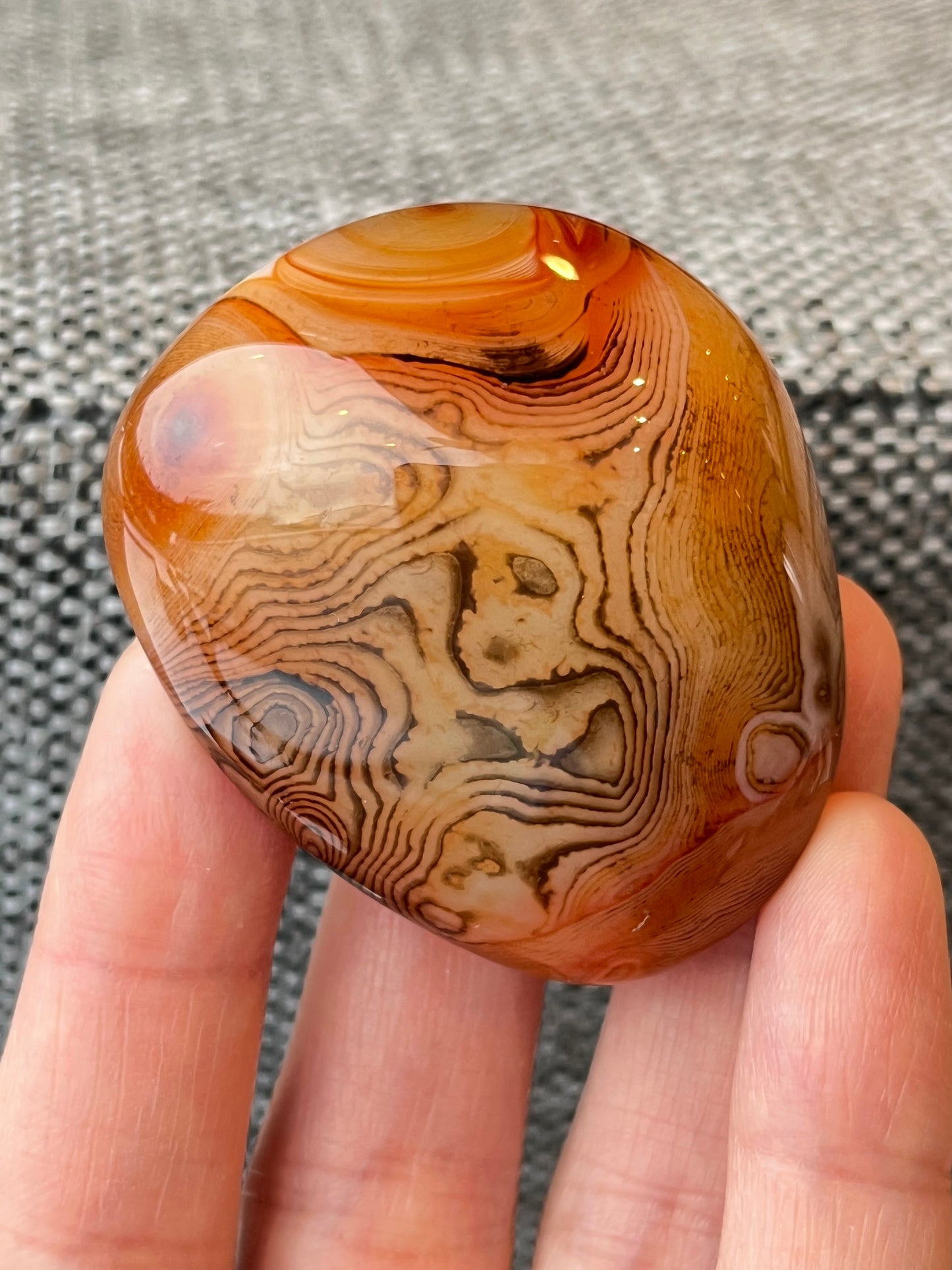 Bånd Agat Tromlet XL 4-6cm