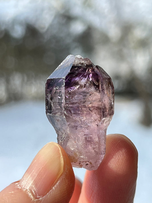 Røykkvarts+Ametyst med hematitt (Shangaan Amethyst)