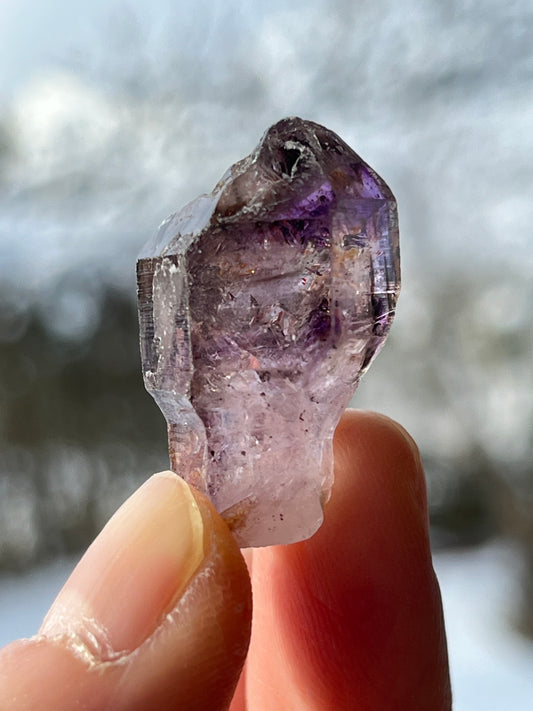 Røykkvarts+Ametyst med hematitt (Shangaan Amethyst)