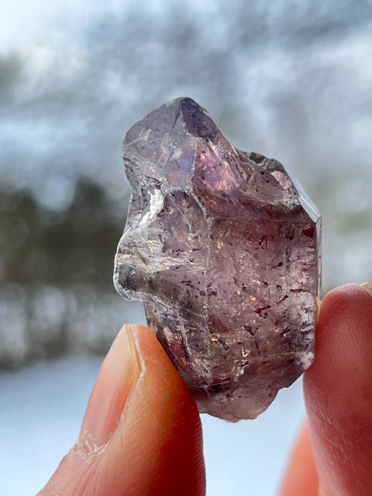 Røykkvarts+Ametyst med hematitt (Shangaan Amethyst)