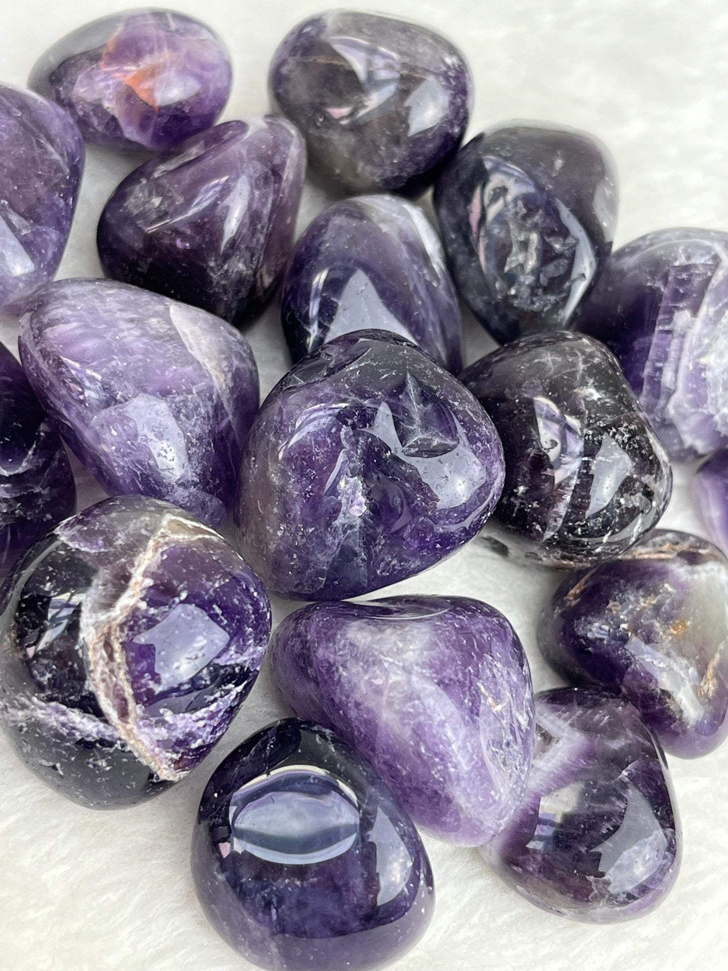 Bånd Ametyst tromlet 20-30mm