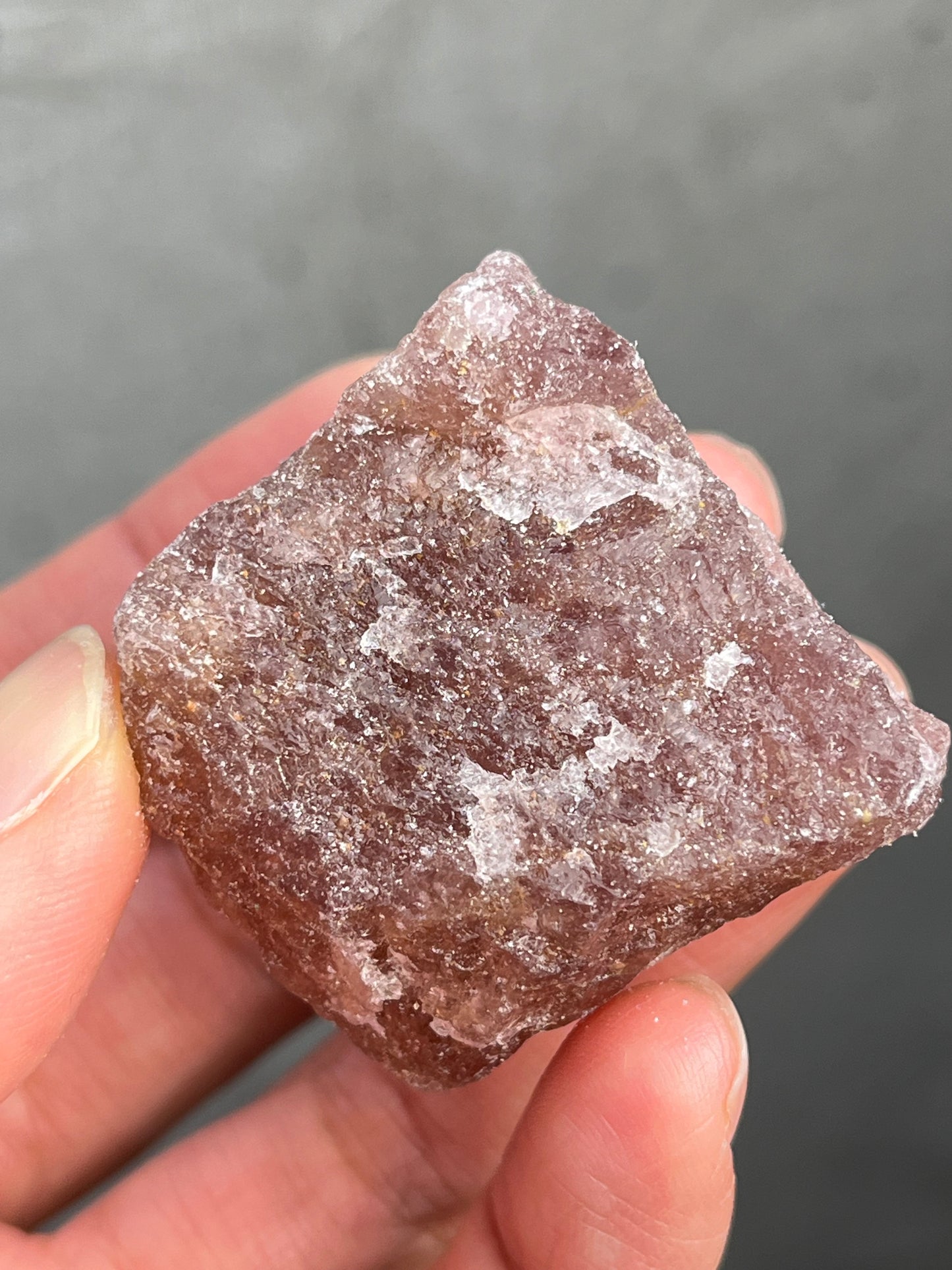 Jordbærkvarts Rå, 3-5cm